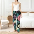 thumbnail image 6 of Lsque Green Tropical Leaves Print Women's Pajama Pants, Lounge Pant - Comfortable Home Wear,Elastic Waistband, Stylish Design-Medium, 6 of 9