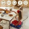 thumbnail image 6 of Dznils Toddler Booster Seat for Dining Table, with Safety Buckles, Non-Slip Bottom, Blue Car, 6 of 11