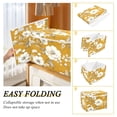 thumbnail image 4 of 16.5x12.6x11.8in Foldable Flip-Top Storage Bin, Dustproof Magic Tape Closure, Ideal for Home & Toy Organization，A Pattern Of White Flowers, 4 of 7