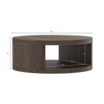 thumbnail image 3 of Alure Table Basse Ronde Contemporaine de 36 Pouces en Noyer, 3 of 8