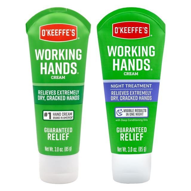 Crema de manos O'Keeffe's Working Hands, tubo de 90 ml y tratamiento nocturno O'Keeffe's NA