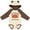 Natural & Brown w Ears, variant on Inktastic I Love Thanksgiving with My Family-happy Turkey Boys or Girls Long Sleeve Baby Bodysuit