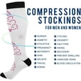 thumbnail image 4 of FREEAMG Christmas Decoration Compression Socks for Men & Women Running Stockings Knee High Socks for Gardening Running Cycling Travel and Climbing, 1 Pair, 4 of 7