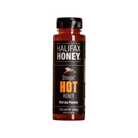 The Halifax Honey Co. | Stingin  Hot Honey - Original | Unpasteurized Honey Infused With Pickled Chillies | Tastefully Hot Sweet Heat | Marinades & Dressings | 12oz