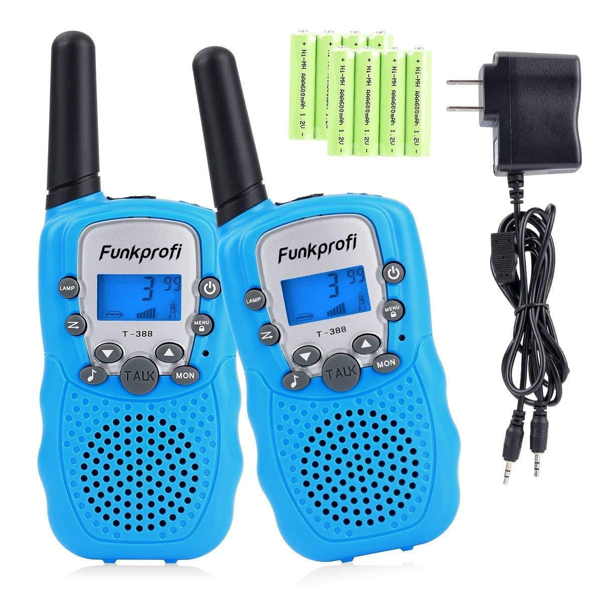 Funkprofi Walkie Talkies for Kids 22 Channels Long Range Rechargeable