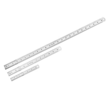 Uxcell 150mm 6 Inch 300mm 12 Inch 600mm 24 Inch Stainless Steel with Hanging Hole 1 Set