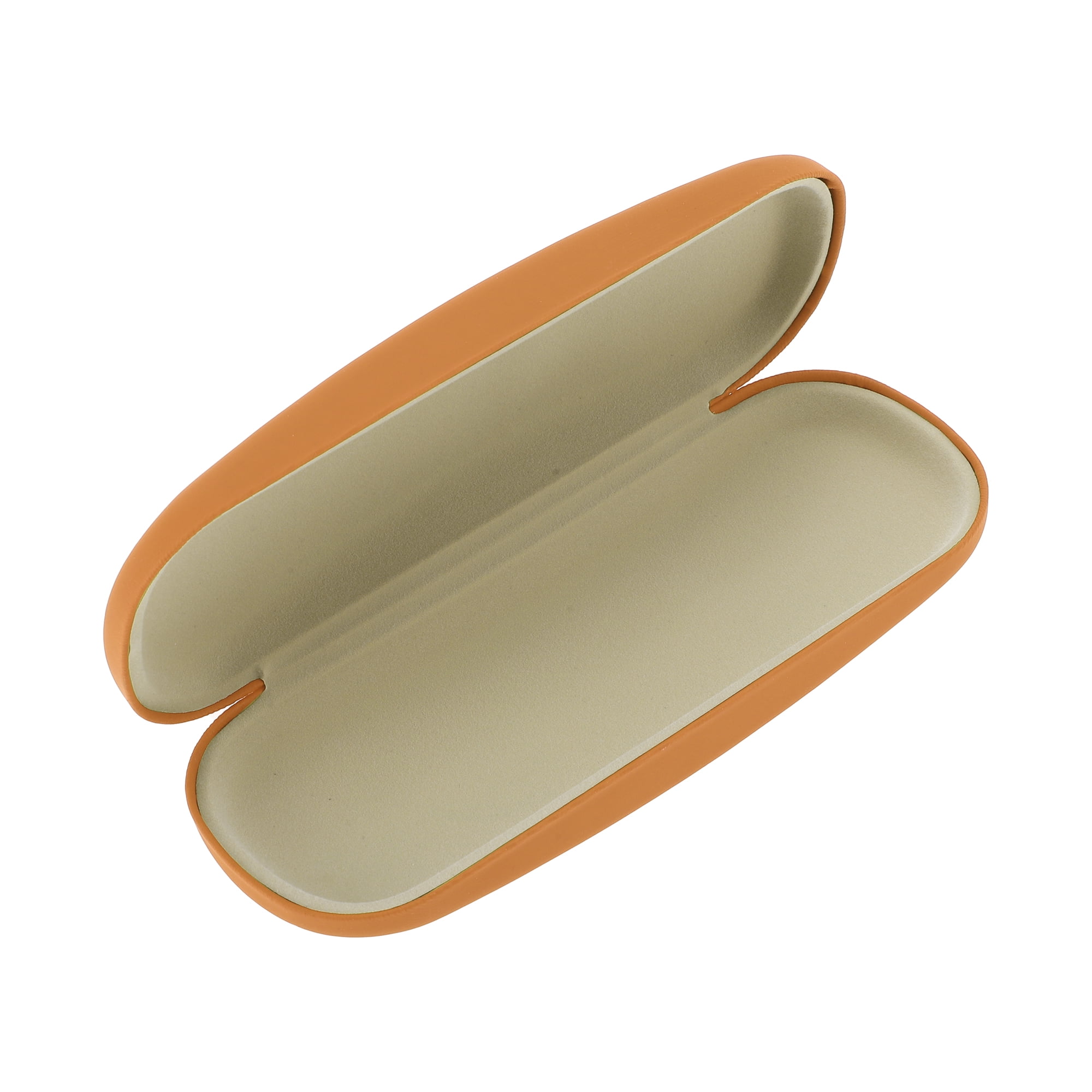 Unique Bargains Retro Round Lightweight Eyeglasses Storage 6.5"x2.36"x1.38" Orange