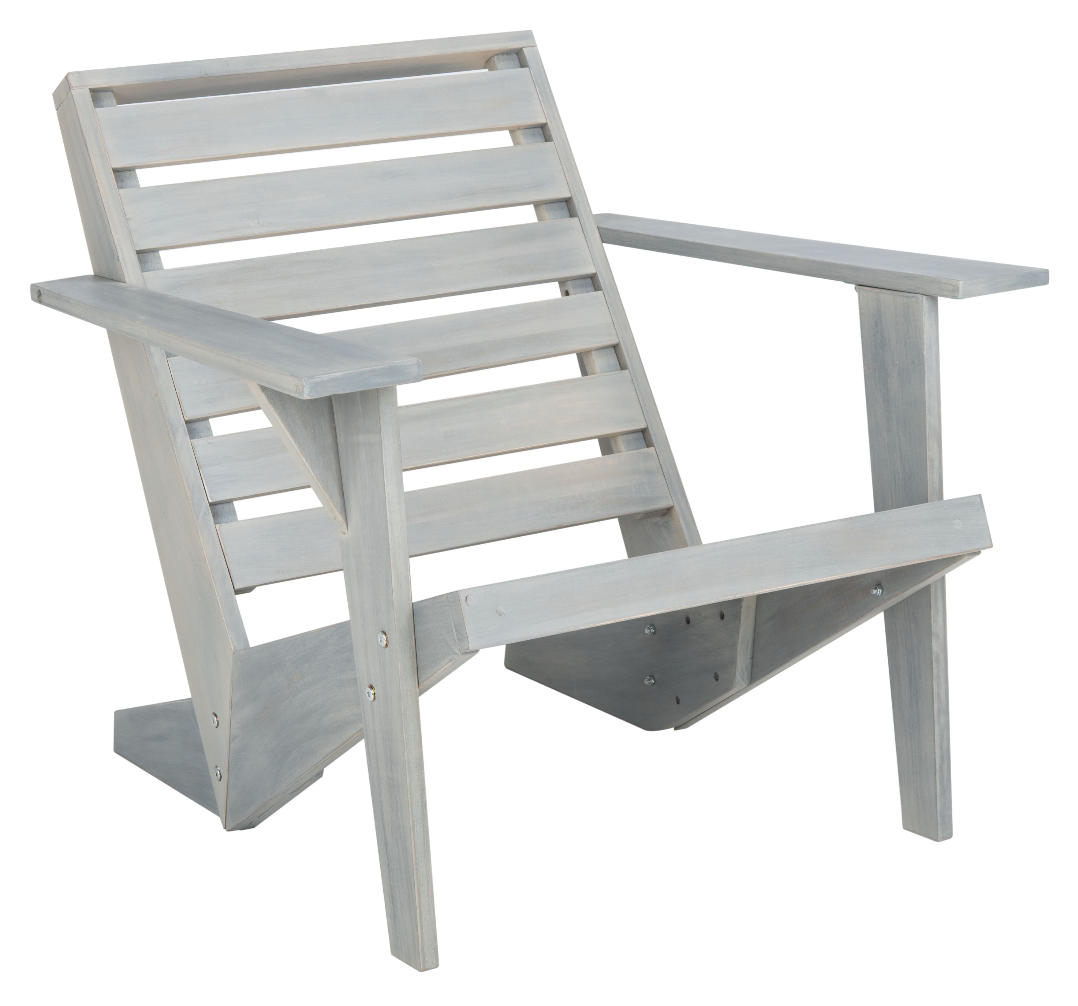 SAFAVIEH Lanty Transitional Outdoor Patio Adirondack Chair, Ash Grey