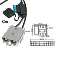 YIWEI 50A For Plug Cord For 12V RV Refrigerator Freezer Connector
