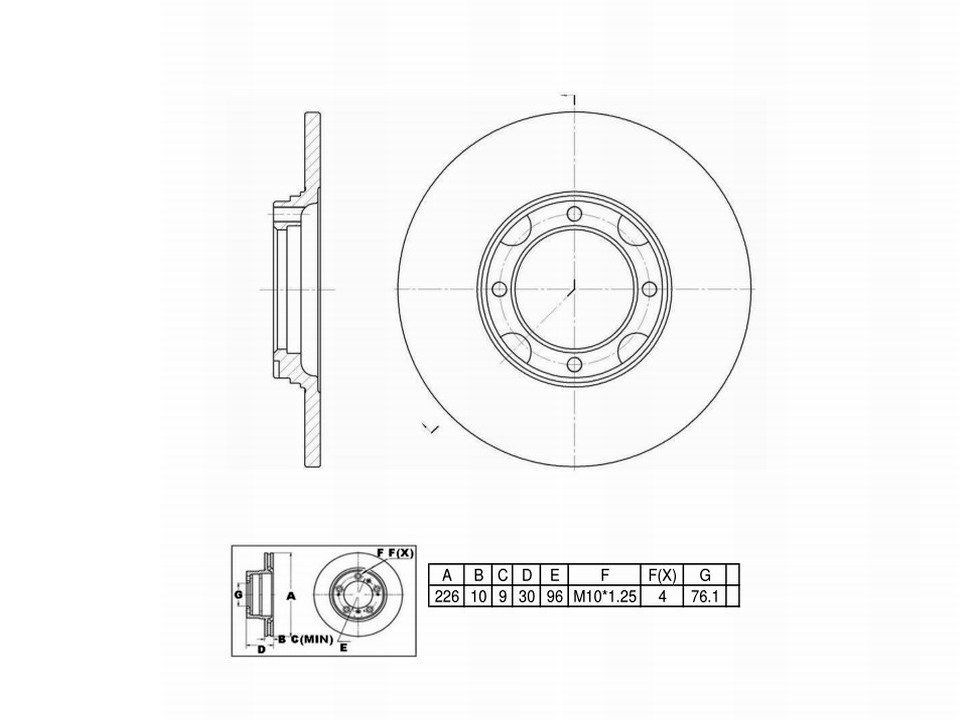 Winstop Brake Rotor, Front WS228066, Toyota Tercel 1982-1980
