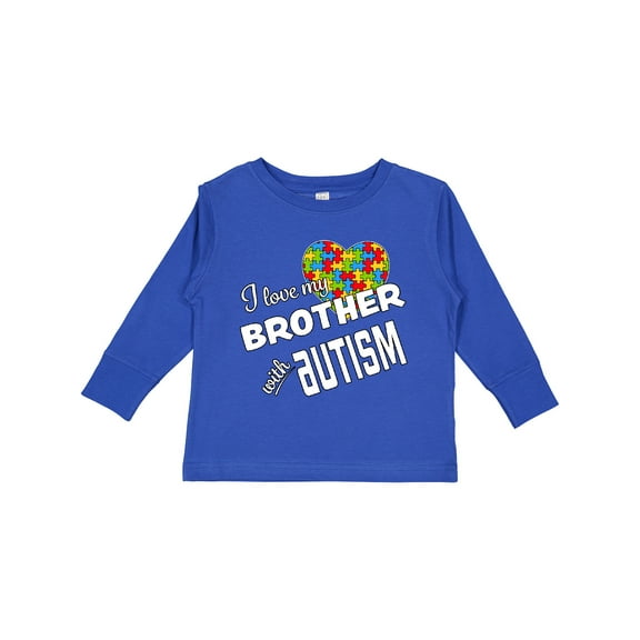 Inktastic I Love My Brother with Autism Boys or Girls Long Sleeve Toddler T-Shirt