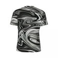 thumbnail image 6 of T Shirt For Men Liquid Black And White Sports Beach Elegant Marble Funny Harajuku Tshirt For Man Des, 6 of 7