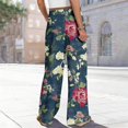 thumbnail image 5 of kaondbfi Dress Pants Women Petite High Waisted Wide Leg Summer Beach Vacation Women's Pants Casual Trousers, 5 of 8
