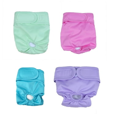 BESTSKY Dog Diapers,Soft & Breathable Waterproof Dog Diapers Female,Female Dog Diapers with Adjustable Fit,4-Pack