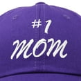 thumbnail image 2 of DALIX #1 Mom Hat Number One Mothers Day Gift Embroidered Baseball Cap in Purple, 2 of 6