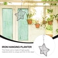 thumbnail image 2 of 1 maceta colgante con forma de estrella para suculentas, de hierro, para pared, decoración del hogar., 2 of 8