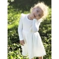 thumbnail image 3 of Arshiner Toddler Girl Dress Knitted Ruffle Sleeve Pocket Dresses A-Line Flared Fall Winter Dress, 3 of 6