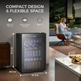 thumbnail image 2 of Kismile 4.5 Cu.ft Mini Beverage Refrigerator, Black, 145 Can, 2 of 8