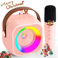 thumbnail image 2 of Bonaok Mini Karaoke Machine Toys, Portable Microphones for Kids Adults, Wireless Speaker Machine with LED Lights, Home Party Birthday Gifts for 3-12 Years Old Girls Boys, 2 of 4