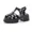Black, variant on Womens Platform Chunky Heels Sandals Gladiator Ankle Strap Heels Lug Sole Summer Fisherman Y2K Shoes