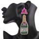 thumbnail image 3 of Nuevos pendientes de novia con forma de botella de champán estilo bohemio para mujer, cuentas bohemias hechas a mano, E1513 GM, 3 of 5