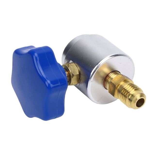 Valve R134A Robinet de Canette Remplacement pour Tuyau de Charge AC 1/4 Pouce 1/2 Pouce Auto-Scellant Métal R134A Ouverture de Réfrigérant Robinet de Canette