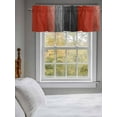 thumbnail image 3 of Valances for Windows Red Black Rod Pocket Cafe Window Treatments Valance Curtains for Kitchen Bathroom Laundry Basement Windows 42"x12", 3 of 9