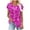 Hot Pink, variant on Womens Flowy Tunic Tops Petal Short Sleeve Floral Print Tees Pleated Dressy Casual Tshirts Summer Clothes (M, Beige)