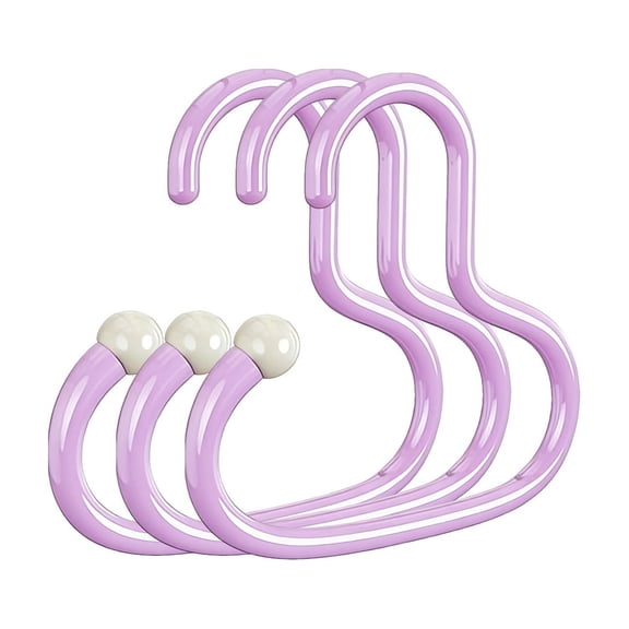 SLYNSHome 3Pcs Hat Organizer for Baseball Caps,Purple Round Shaped Hanger Holder for Closet Ball Cap Hat Racks Storage Organizer for Belt Tie Purse