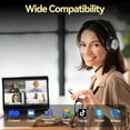 thumbnail image 2 of Wantek Mono Wireless Headset with Noise-Canceling Mic, 45H Talktime for Call Center, Truck Drivers, Online Meeting – Bluetooth 5.3 + 2.4G Dongle (Includes Charging Base), 2 of 8