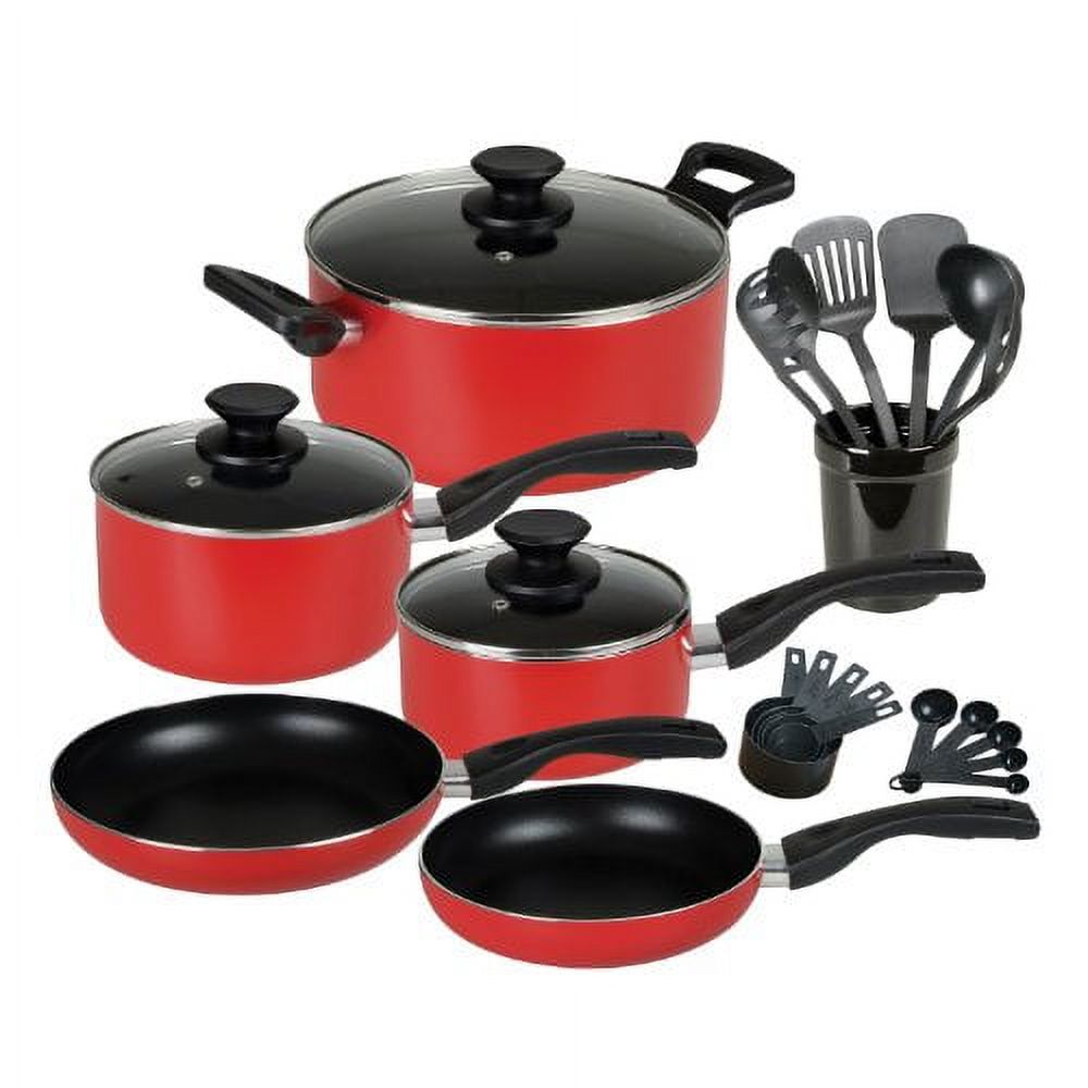 Gibson 79680.25 25-Piece Cookware Combo Set Red Cuisine Select Windberg Series - image 2 of 2