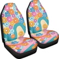 thumbnail image 3 of XYZCANDO Wave Background Floral Car Accessories Waterproof Protective Auto Seat Covers Automobile Seats Car Interior, Easy to Install Thin Truck Sedan, 3 of 10