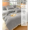thumbnail image 4 of TOPCHANCES Duvet Cover Set, Soft Velvet Bedding Set with One Pillowcase for Twin Size Bed, 67*89 inch (Gray), 4 of 7