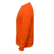 2 Pack-High Visibility Long Sleeve T-Shirt Hi Vis Orange Work Safety Shirts Size: X-Large