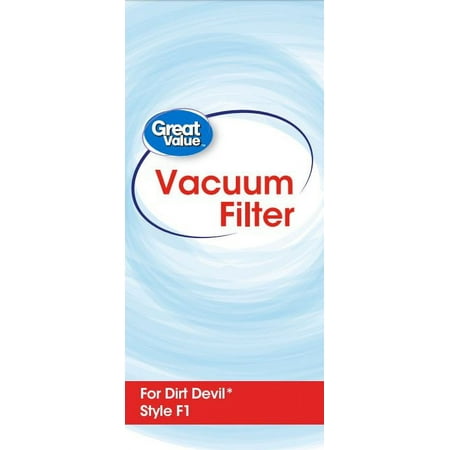 Great Value - Dirt Devil Style F1 Premium Vacuum Filter, 2342