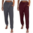 Cameland 2 Pack Sweatpants Women, Plus Size Plus Velvet Thick Cotton
