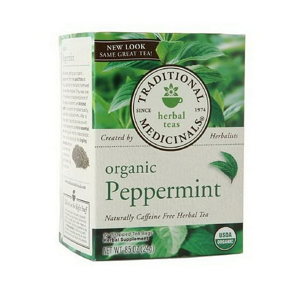 Traditional Medicinals Organic Peppermint Herbal Tea Bags - 16 Ea