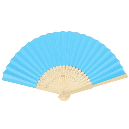 

GYMNASTIKA Chinese Style Blank Folding Hand Held Bamboo Paper Pocket Fan DIY Craft Gift