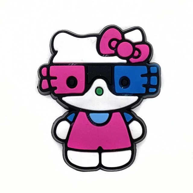 Dijes de cocodrilo de dibujos animados de Hello Kitty, hebilla de zapato de recuerdo de PVC, accesorios de decoración, regalos de x-mas para niñas, venta única, 1 ud.