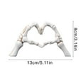 thumbnail image 6 of Cixusio Halloween Decorations Skeleton Hands Heart Sculpture Gothic Love Gesture Statue Resin Heart Shape Skeleton Finger Gesture Figurine for Home Decor Gift for Halloween Decor Indoor, 6 of 7