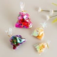 thumbnail image 3 of 100 Bolsas de celofán de plástico transparente Bolsas de dulces Bolsas de regalo reflectantes coloridas con giros para galletas Perlas de caramelo Joyas Regalos de chocolate (15x23cm) JAMW Sencillez, 3 of 5