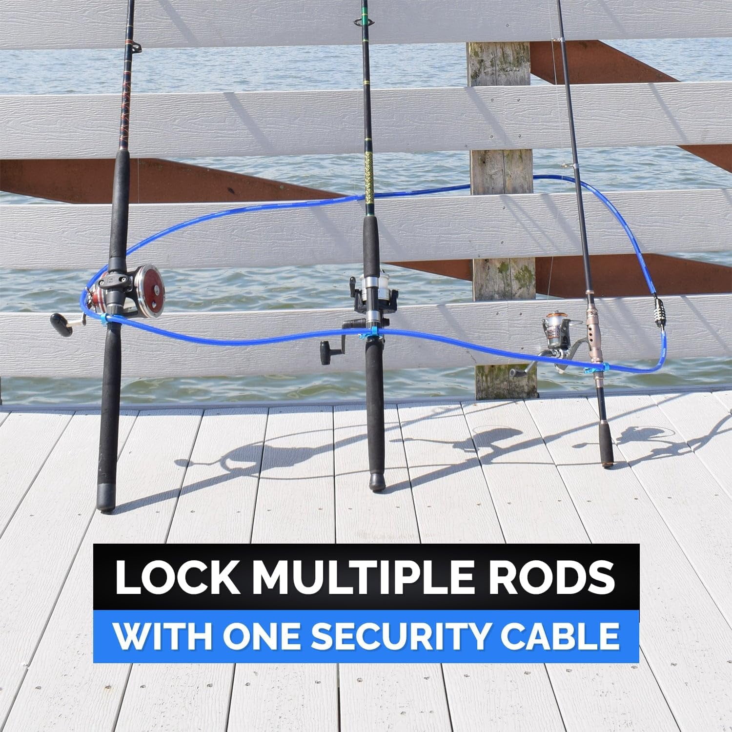 DocksLocks Fishing Rod & Reel Lock - Large (23m to 28mm Rod Diameter)