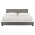 thumbnail image 3 of SAFAVIEH Carter Elegant Glam Upholstered Bed Frame, Queen, Grey, 3 of 8