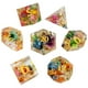thumbnail image 3 of 7x Juego De Dados Poliédricos Juego De Dados Grabados Con Flores Transparentes Para Fiestas Sunnimix dados de juego, 3 of 8