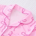 thumbnail image 3 of Emy Dola S-2XL Women Summer Pajamas Set Short Sleeve Button Down Loungewear Sets 2 Pieces Pjs Set Bowknot Valentine's Sleepwear, 3 of 7