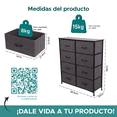 thumbnail image 3 of Organizador Zapatero Elly 8 GAVETAS CAJONES DE TELA suave, 3 of 6