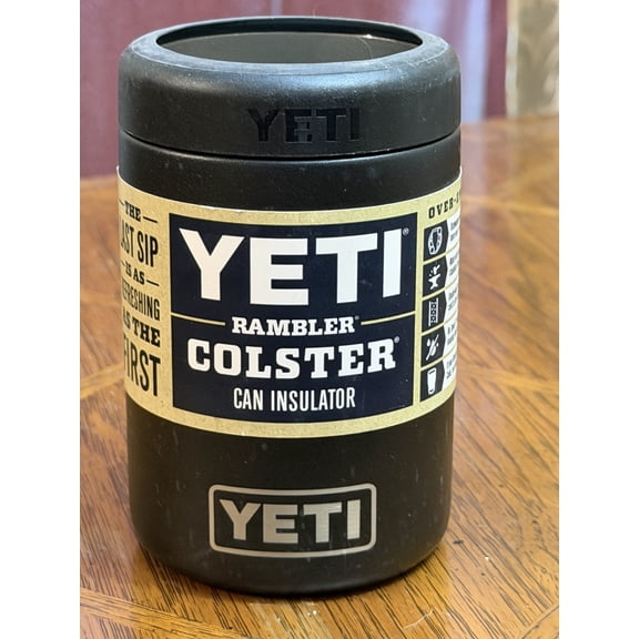 Yeti Rambler Colster 12 Oz. Black Stainless Steel Insulated Drink Holder with Load-And-Lock Gasket