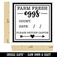 thumbnail image 2 of Farm Fresh Eggs Label with Count Date Self-Inking Rubber Stamp Ink Stamper - Black Ink - Small 1 Inch, 2 of 7