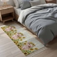 thumbnail image 3 of Kitchen Runner Rugs, Country Sunflower Farmhouse Pig 2'x6' Throw Rug with Tassels, Farm Animal Flower Wood Board Washable Soft Floor Carpet Runner for Hallway Bedroom Bathroom Laundry Room, 3 of 9