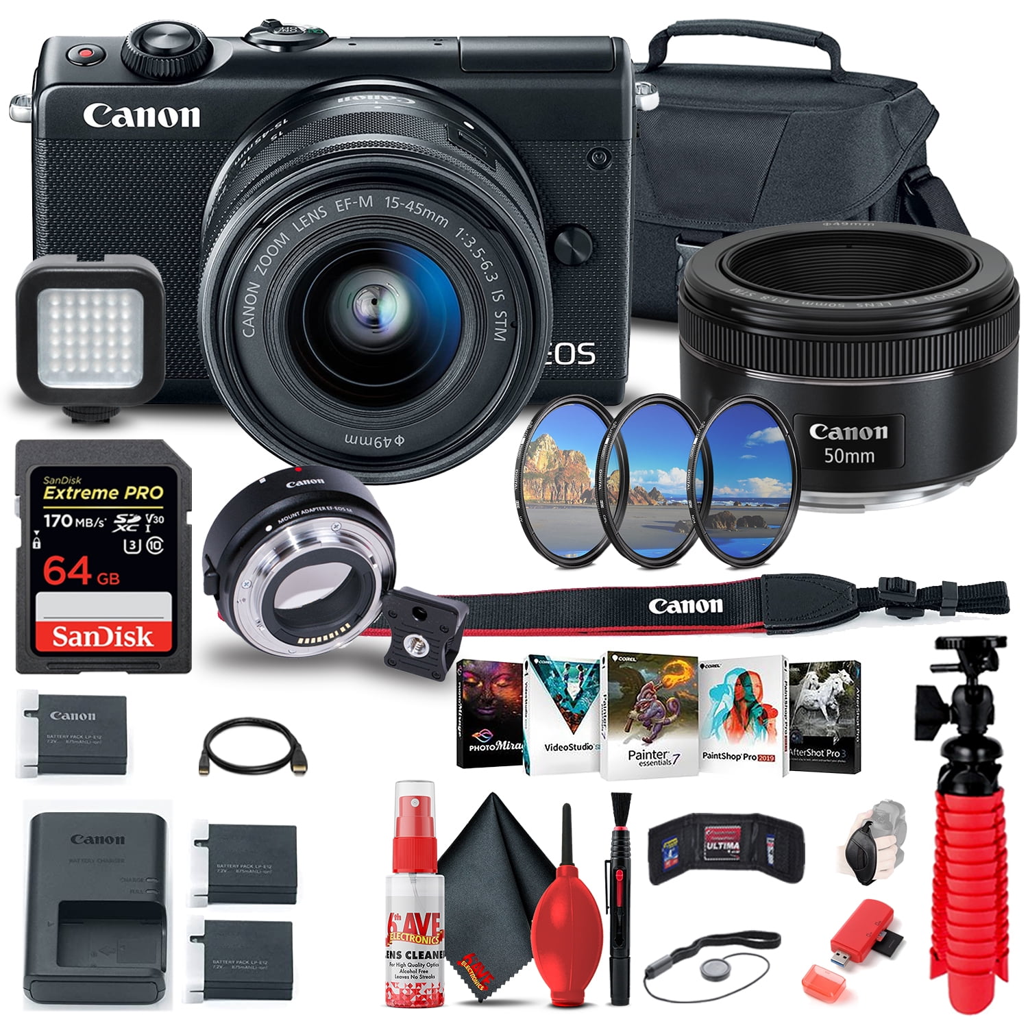 Canon EOS M100 Mirrorless Digital Camera with 15-45mm Lens